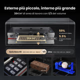 Monport Reno65 Pro 65W Incisore Laser CO₂ Aggiornato (24" × 16") con Raffreddamento ad Acqua, Assistenza Aria Integrata e Ripresa dell’Incisione dopo un’Interruzione di Corrente