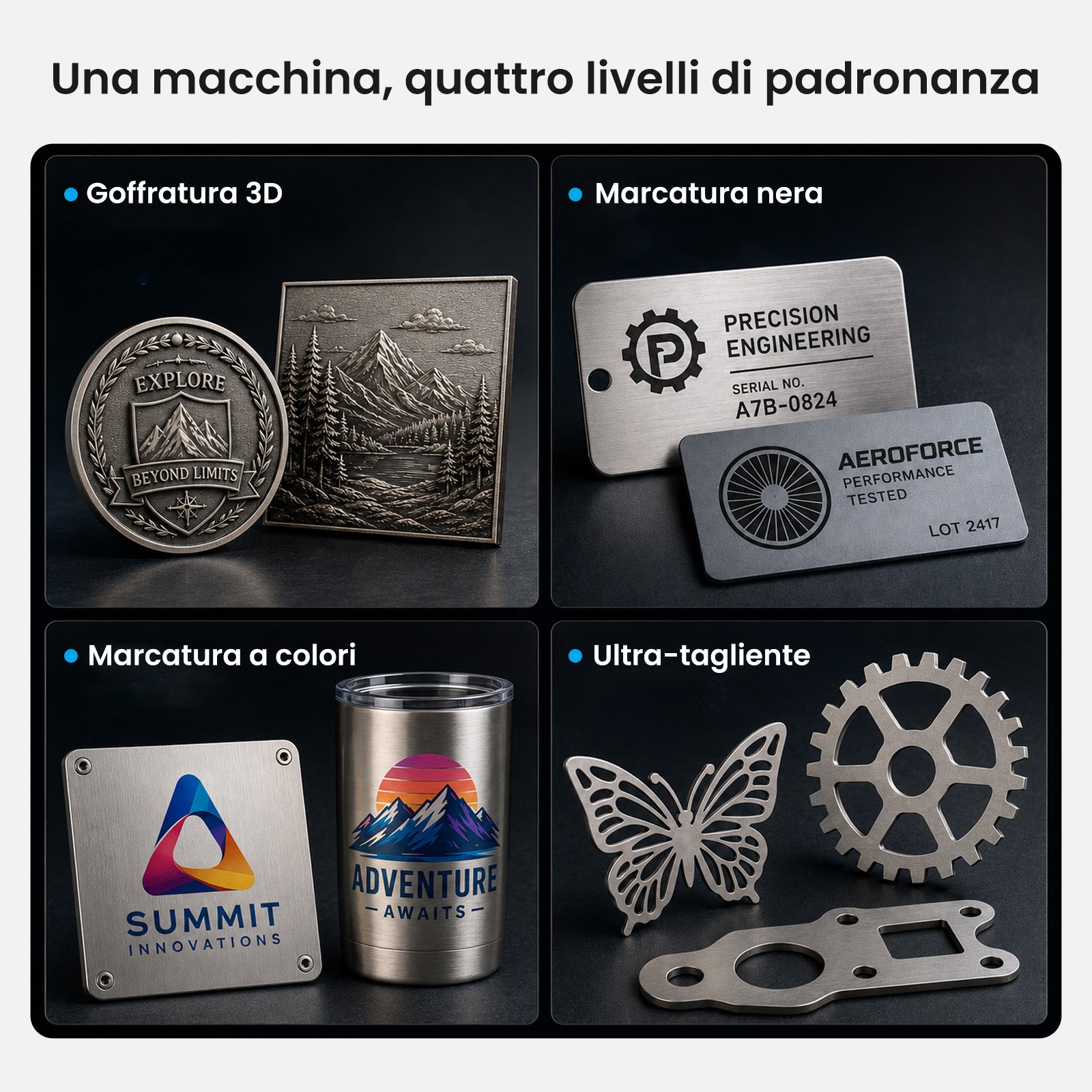Monport GPro Vision 60W Laser per incisione e marcatura in fibra MOPA Split con Visione Intelligente 16MP e Messa a fuoco automatica