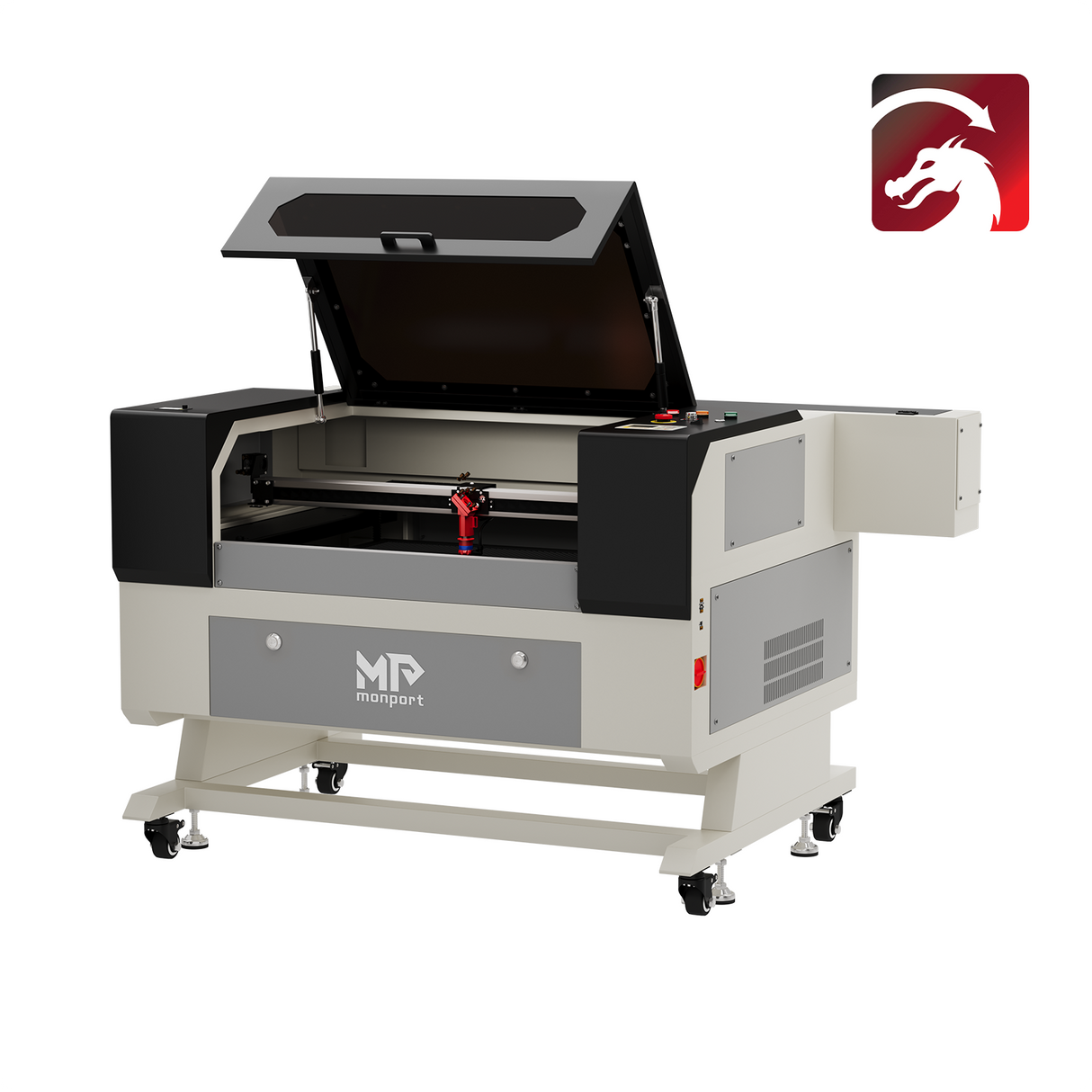 Smussatrici e tagliatrici a raggi laser a 80W CO2 (500x700mm), rinforzate e montate automaticamente