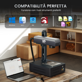 Macchina per incisione e marcatura laser a fibra integrata Monport GM 50W Pro con messa a fuoco automatica - Macchina