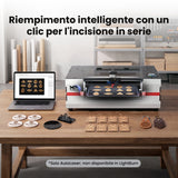Monport Reno45 Pro Vision Aggiornato 45W Incisore & Tagliatore Laser CO₂ con Raffreddamento ad Acqua Integrato & Fotocamera HD da 8 MP