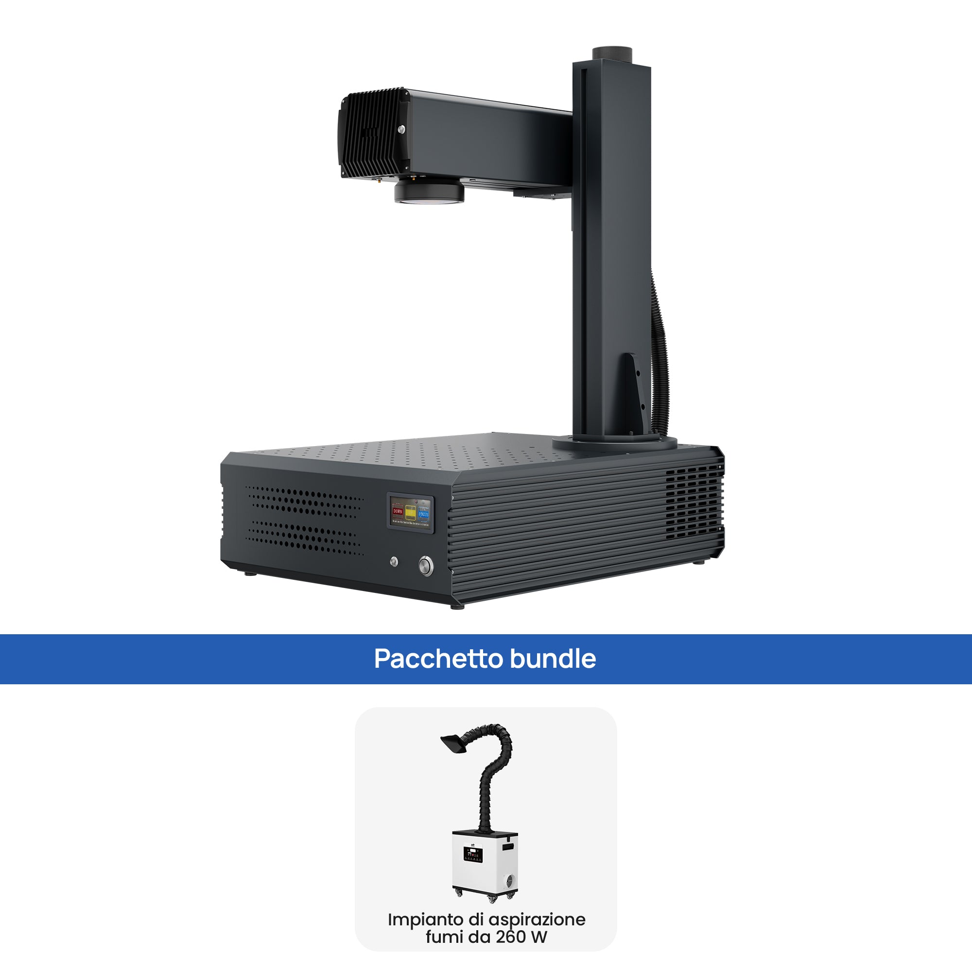 Monport GA migliora la macchina di incisione e di marker con un laser a fibre ottiche MOPA integrato a 100W con connessioni automatiche