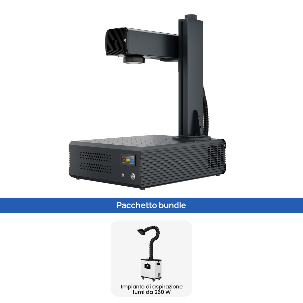 Monport GA migliora la macchina di incisione e di marker con un laser a fibre ottiche MOPA integrato a 100W con connessioni automatiche