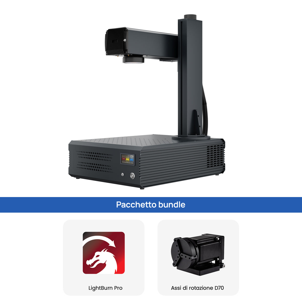 Monport GA migliora la macchina di incisione e di marker con un laser a fibre ottiche MOPA integrato a 100W con connessioni automatiche
