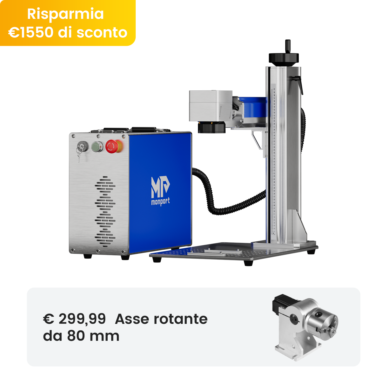 Macchina per incisione e marker con laser a fibre ottiche a Monport 50W(7.9 