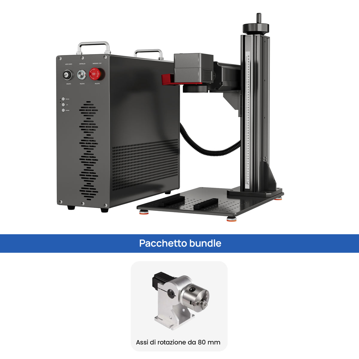 Monport GPro Vision 200W Laser per incisione e marcatura in fibra MOPA Split con Visione Intelligente 16MP e Messa a fuoco automatica