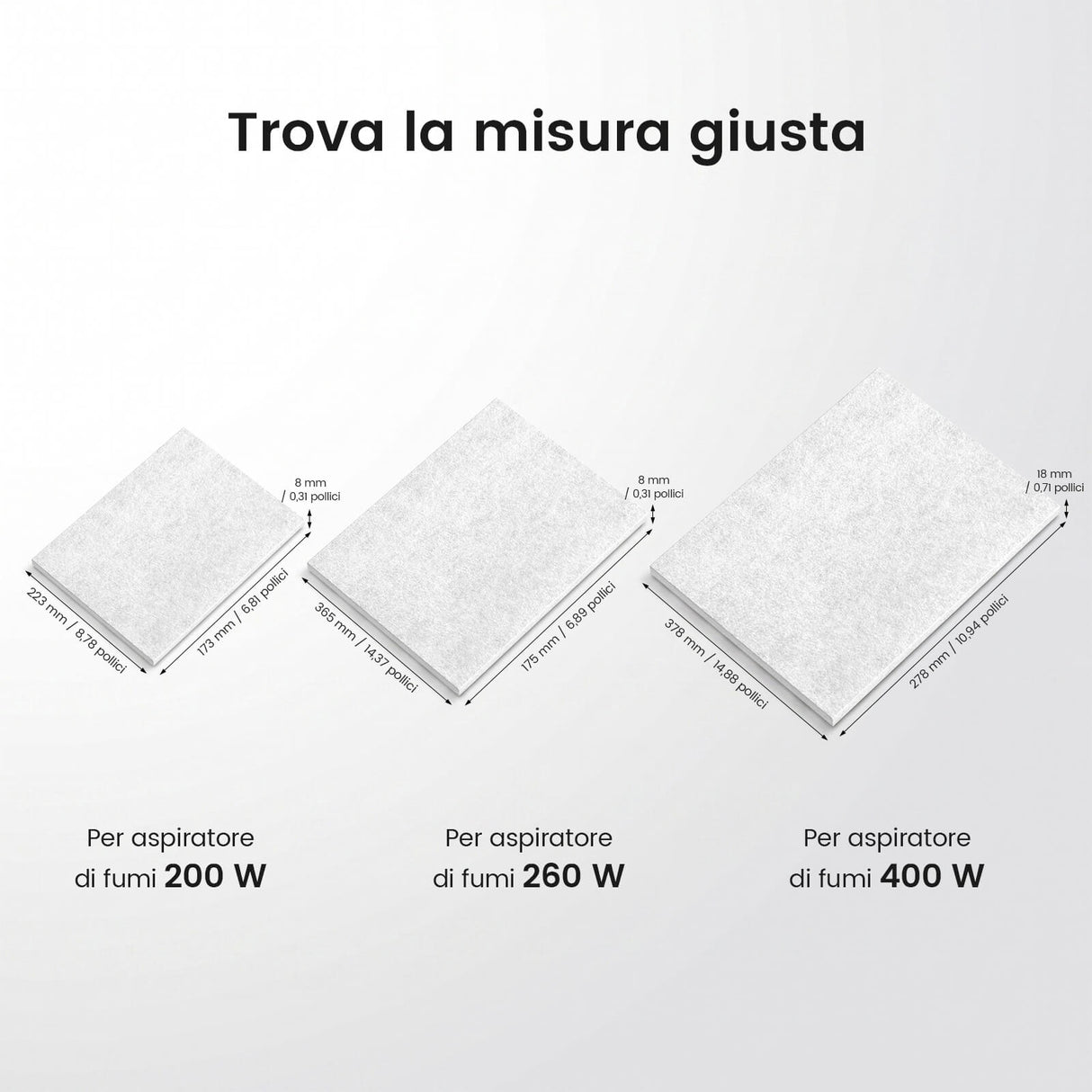 Monport 400W Prefiltri per aspiratore di fumi (10 pezzi)