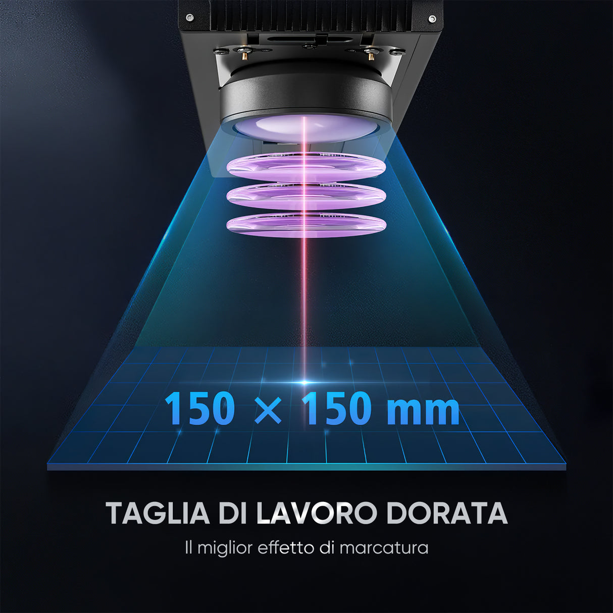 Una macchina di incisione e di marker con un laser a fibre ottiche rinforzato da Monport GA a 30W si collega automaticamente