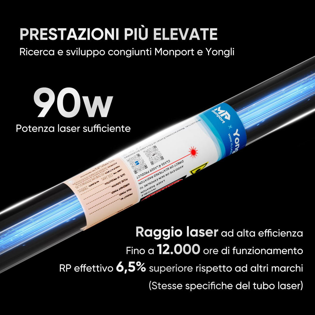 Montport 90W al laser intaglio con sistema di raffreddamento ad acqua e tagliatrice (900 x 600 mm)