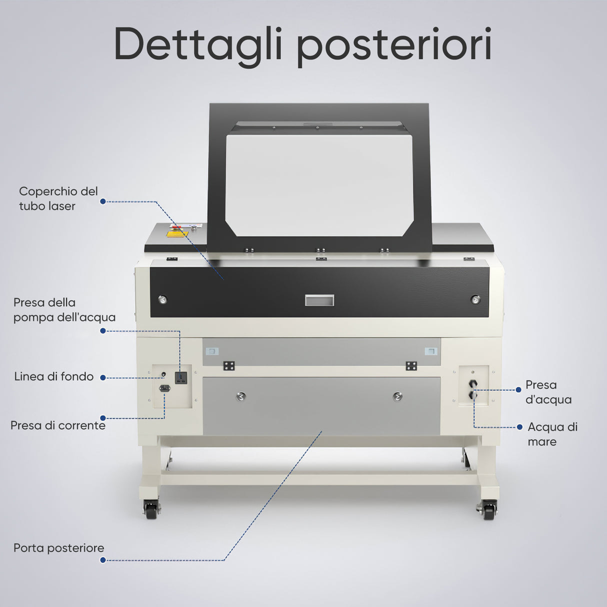 Smussatrici e tagliatrici a laser (700 x 500mm), Monport 60W