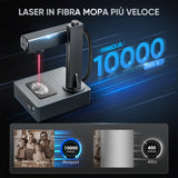 La macchina di incisione e marker con un laser a fibre ottiche MOPA integrato 60W, migliorata da Monport GA, si collega automaticamente