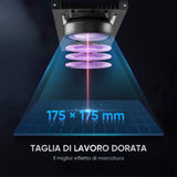 La macchina di incisione e marker con un laser a fibre ottiche MOPA integrato 60W, migliorata da Monport GA, si collega automaticamente