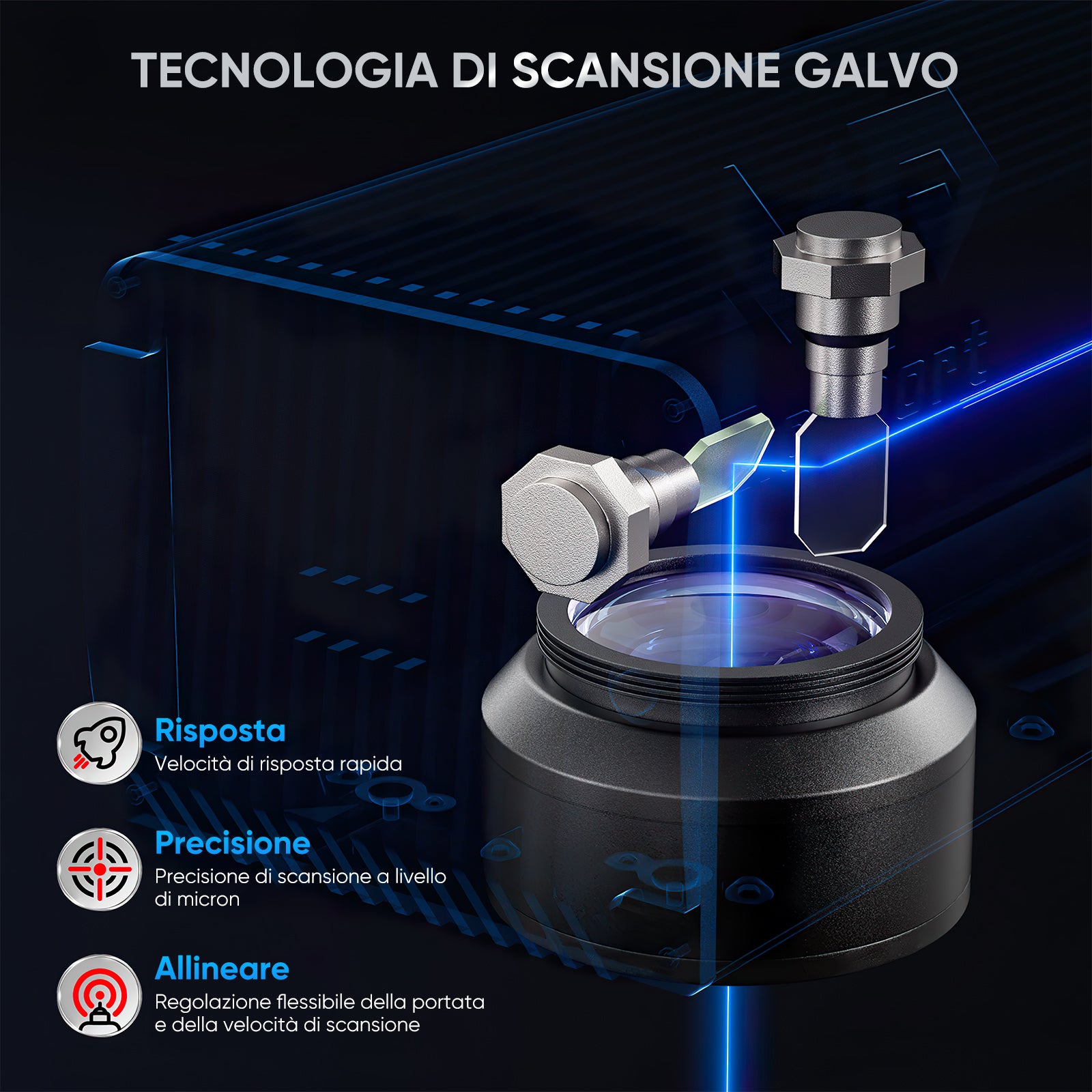 Una macchina di incisione e di marker con un laser a fibre ottiche rinforzato da Monport GA a 30W si collega automaticamente