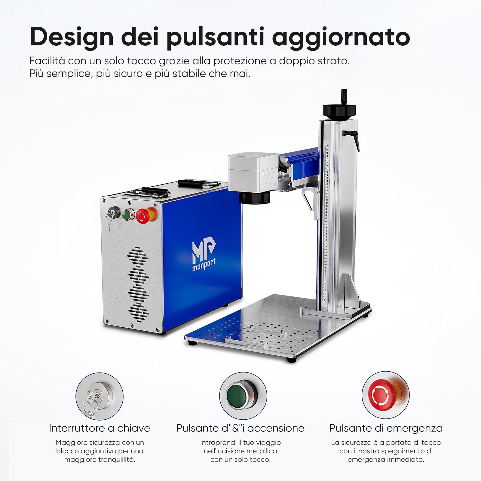 Macchina per incisione e marker laser a fibre ottiche Monport 30W(5.9 