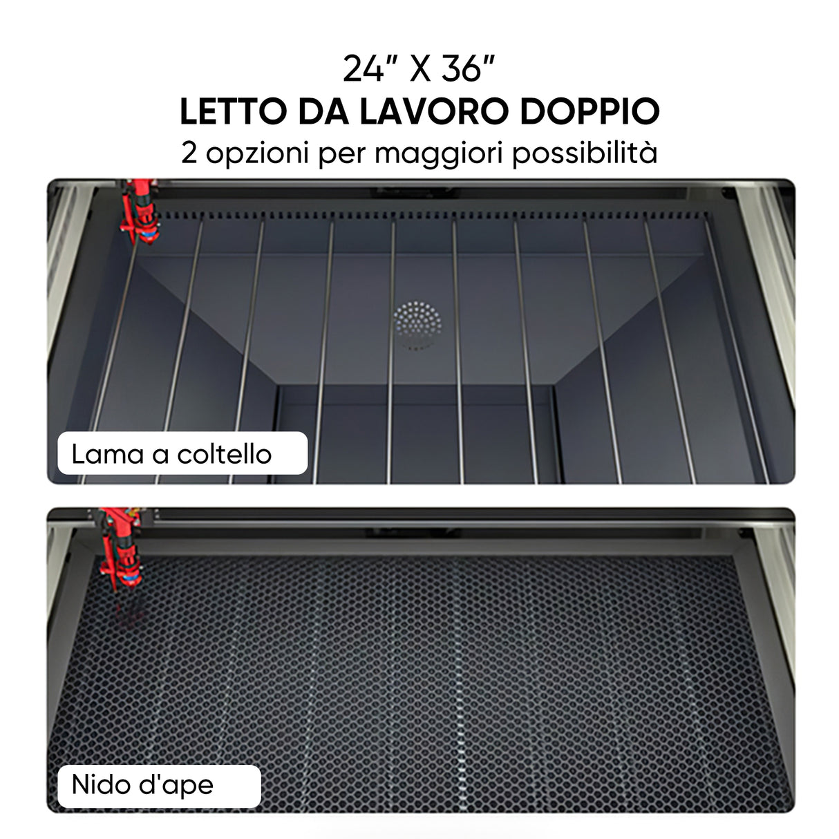 80W CO2 integrato con un sistema di refrigerazione ad acqua (900 x 600mm)