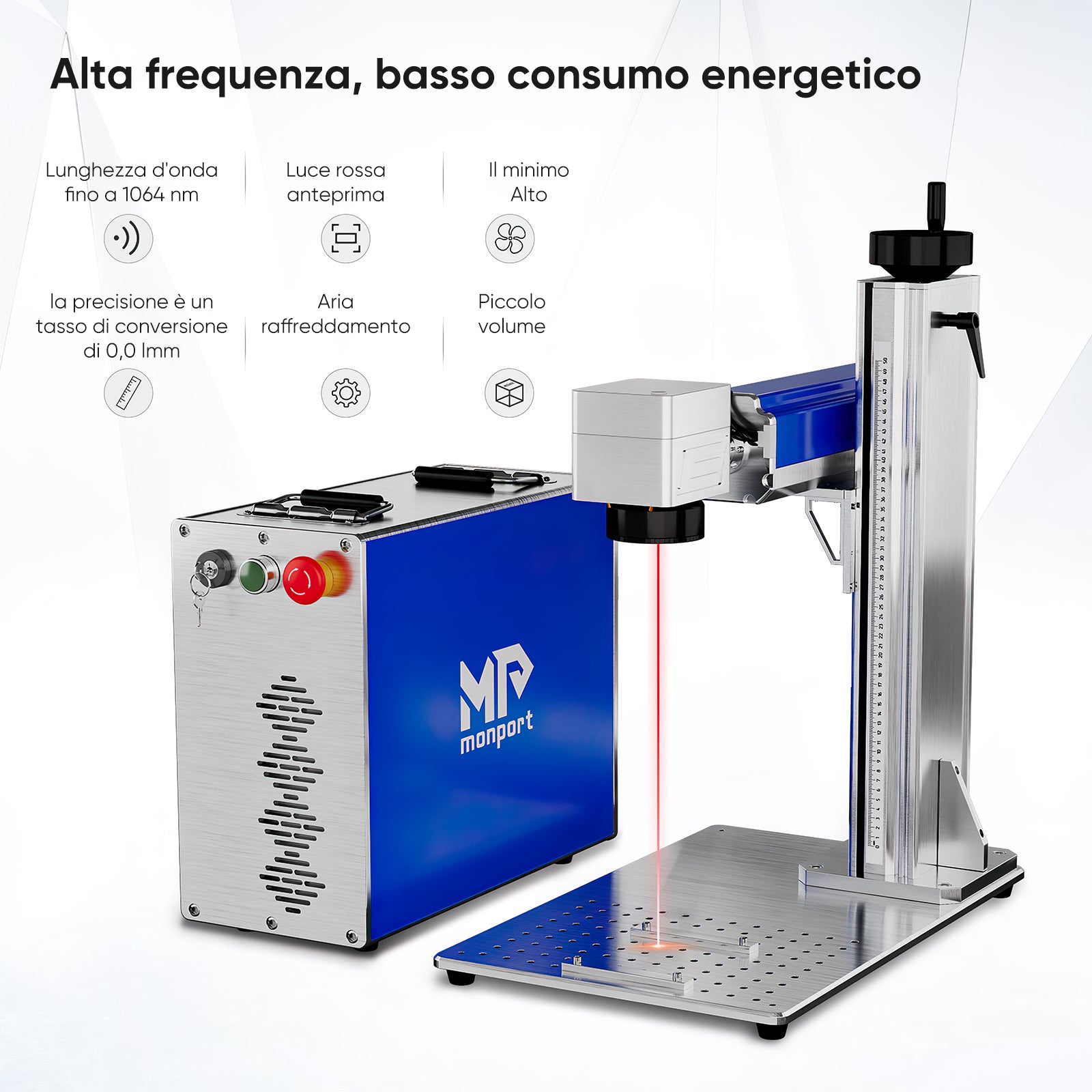 Macchina per incisione e marker laser a fibre ottiche Monport 30W(5.9 