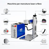 Macchina per incisione e marker laser a fibre ottiche Monport 30W(5.9 "x 5.9")