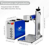 Macchina per incisione e marker con laser a fibre ottiche a Monport 50W(7.9 "x 7.9")