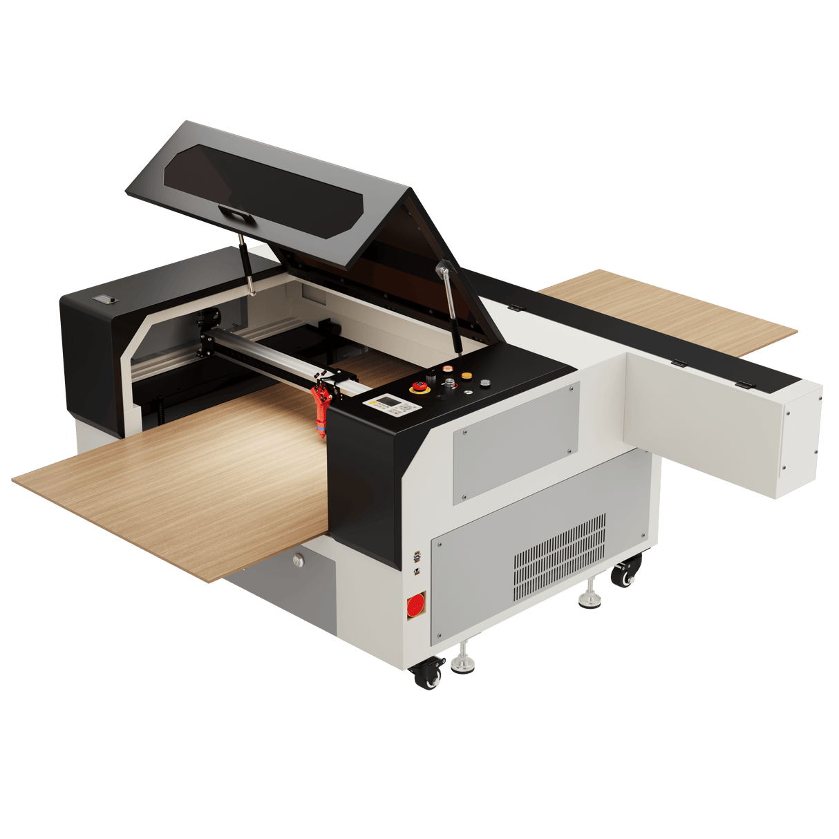 Smussatrice laser 100W a CO2 e tagliatrice (500x700mm), rotala automatica