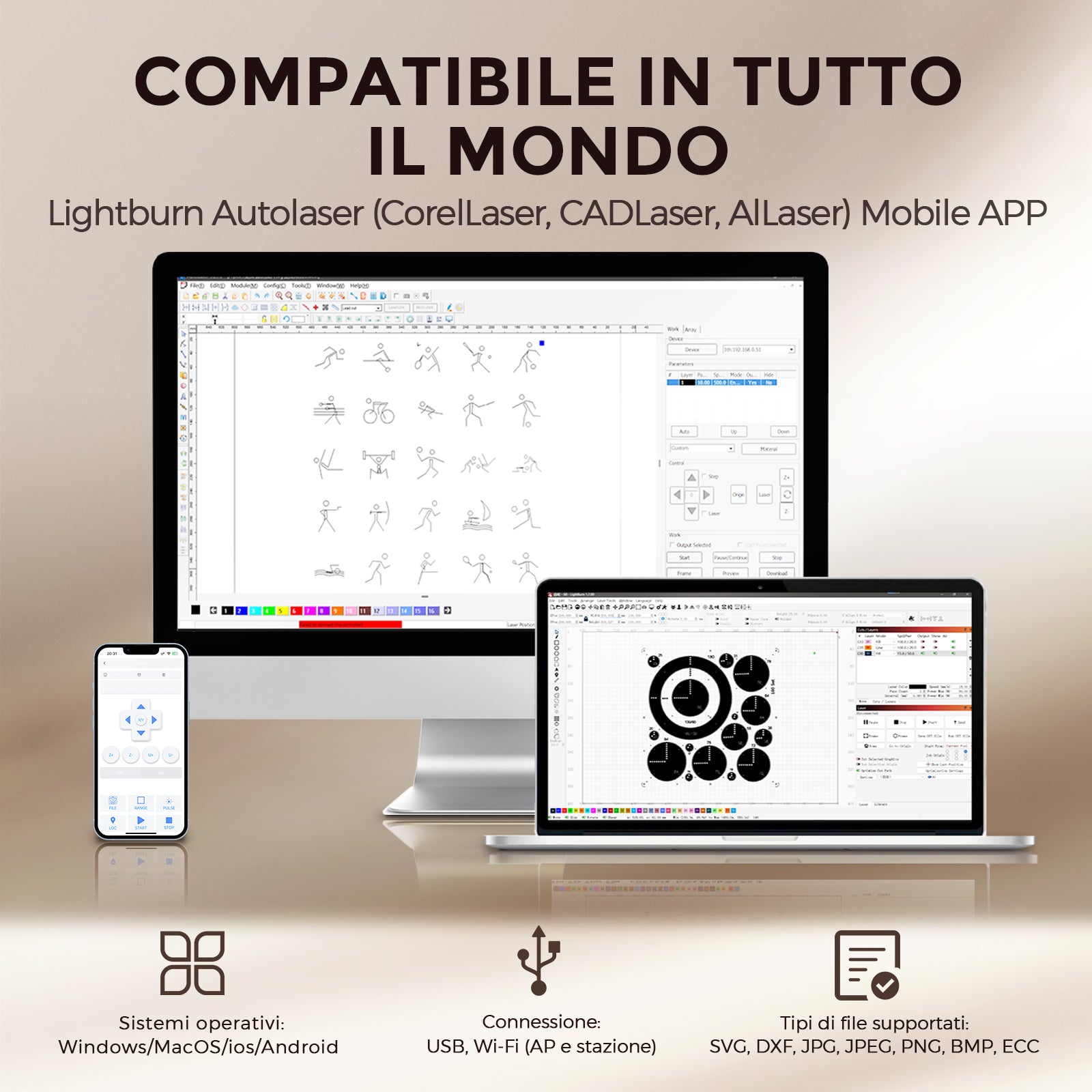 Incisore e taglierina laser CO2 da tavolo Monport Reno45 Pro da 45 W (16