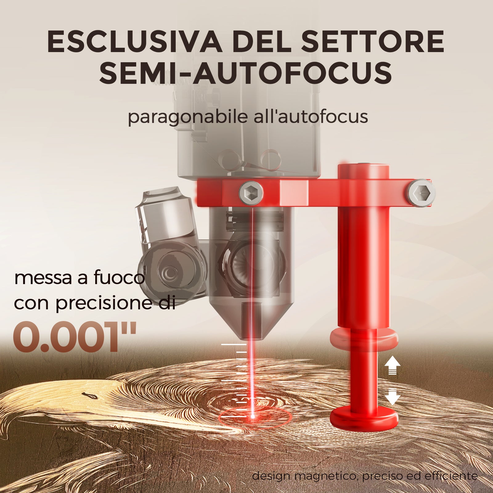 Incisore e taglierina laser CO2 da tavolo Monport Reno45 Pro da 45 W (16