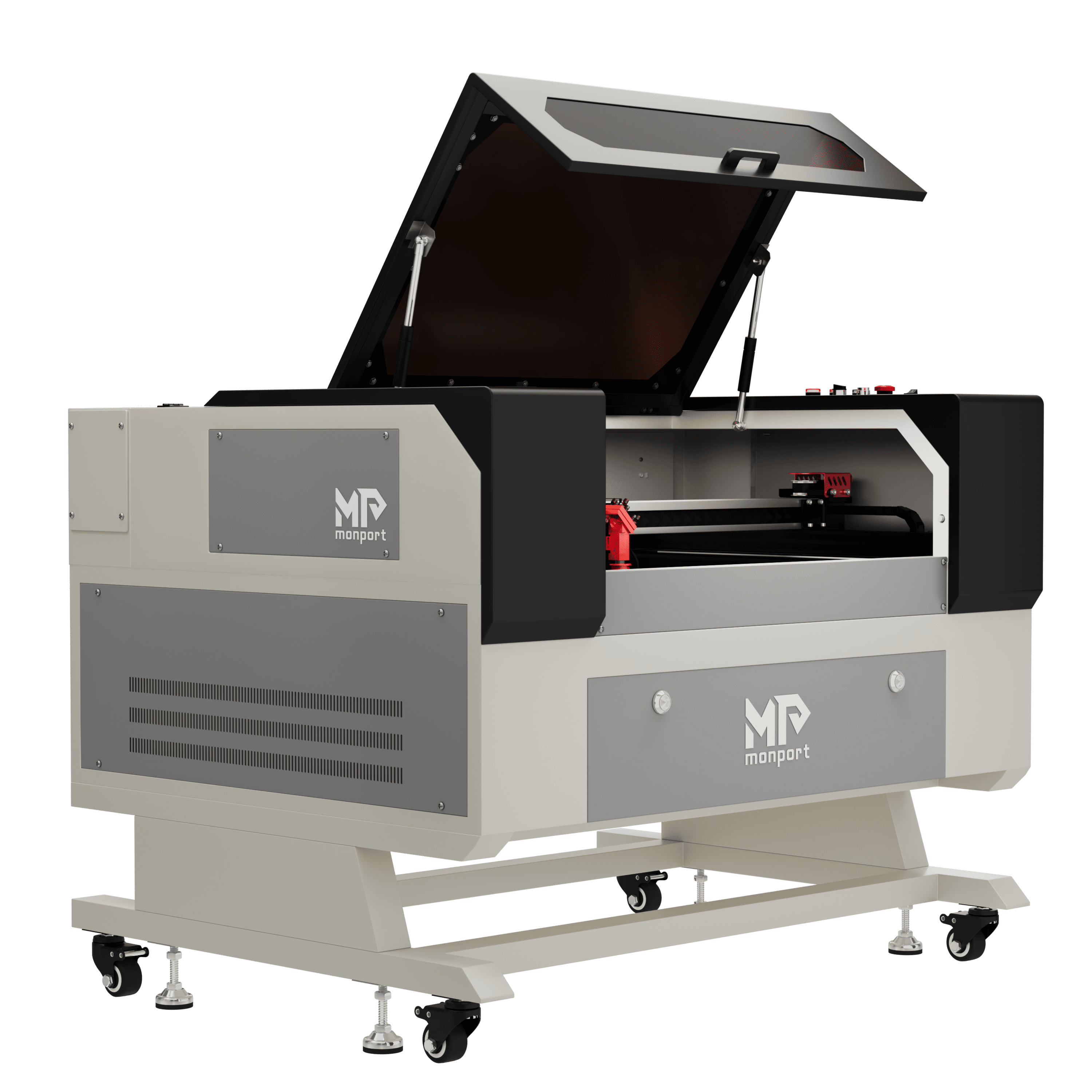 Smussatrici e tagliatrici a raggi laser a 80W CO2 (500x700mm), rinforzate e montate automaticamente