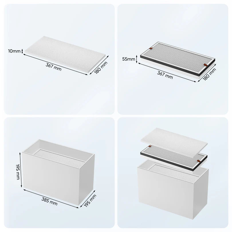 Set di cartucce filtranti a 3 strati Monport per purificatore di fumo da 220 W